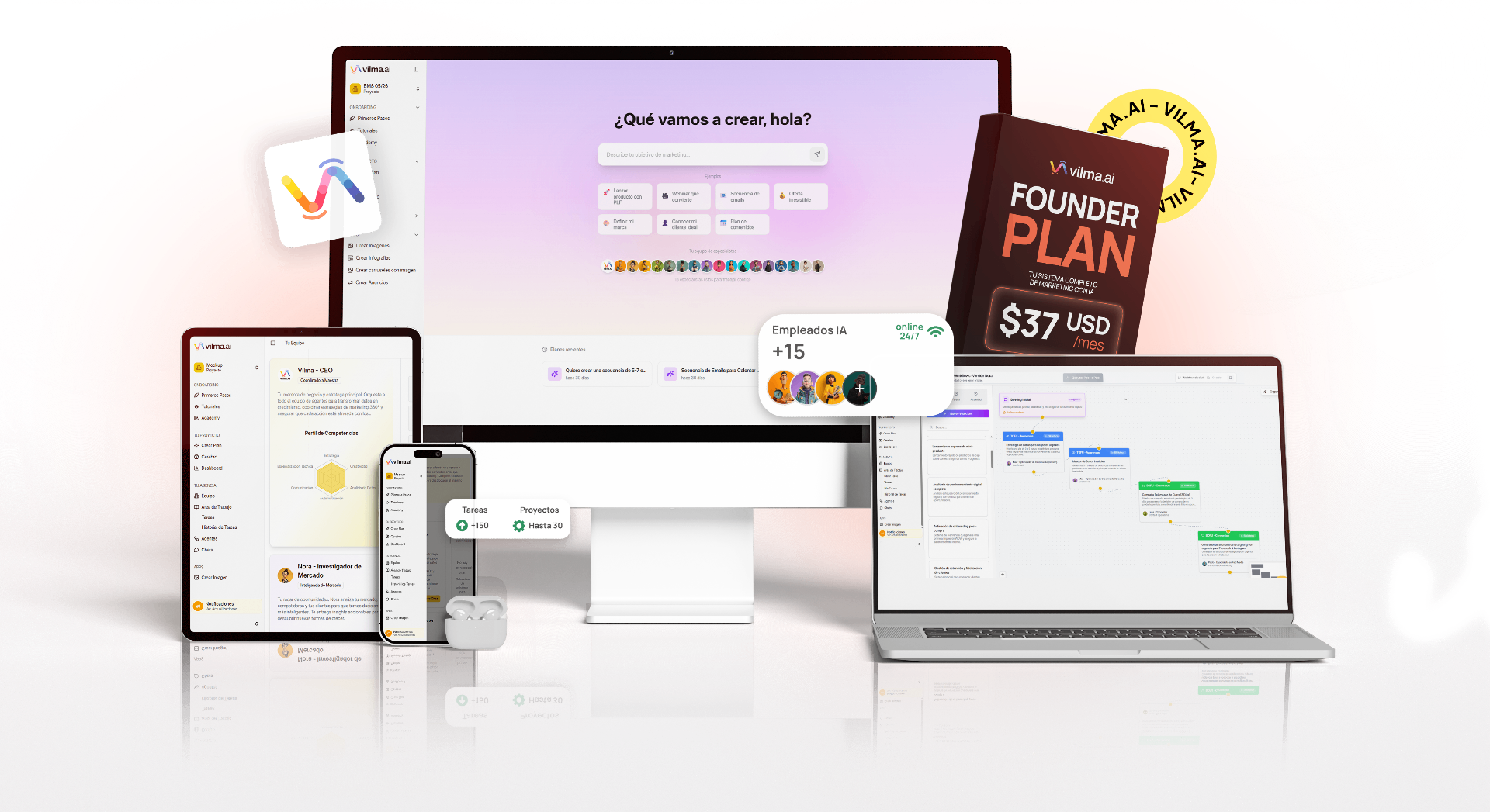 Vilma.AI Founder Plan - Tu sistema completo de marketing con IA